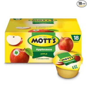 Mott’s Applesauce, 4 Oz Cups, 18 Count, No Artificial Flavors