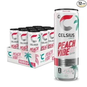 Sparkling White Peach, Sugar Free Energy Drink